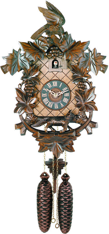 Eight Day Hand-carved Cuckoo Clock With Aesop