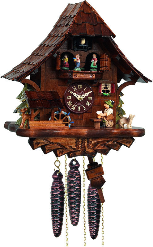 River City Clocks Md462-14 One Day Musical Beer Drinker Cuckoo Clock With Moving Waterwheel And Dancers