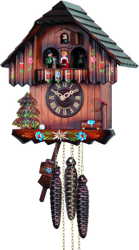 River City Clocks Md482-11 One Day Musical Cuckoo Clock With Hand-painted Flowers And Moving Dancers