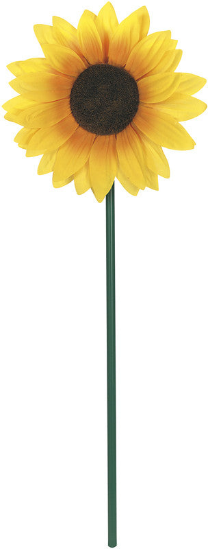 Outdoor Solar-powered Swirling Sunflower - 25 Inches Tall