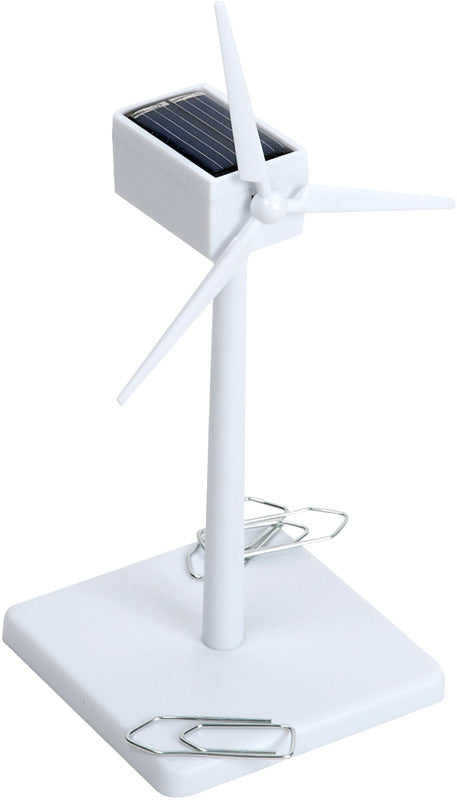 Miniature Solar-powered Wind Turbine - 6 Inches Tall