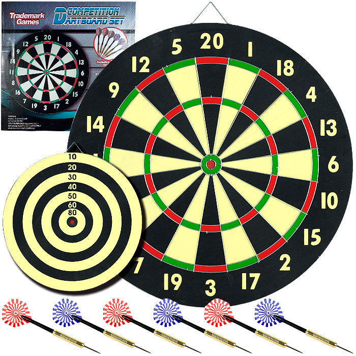 Trademark Commerce 15-2004 Tgt Game Room Dart Set With 6 Darts And Board