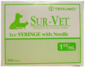 Tm Sur-vet 1cc, 25g X 5/8 100/box