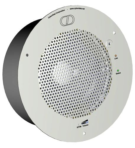 Cyberdata Cd-011099 Voip Ceiling Speaker V2, Signal White