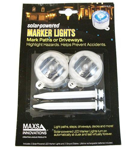 Maxsa Innovations Mxs-47774 Blue Solar Marker Lights - 2 Pk