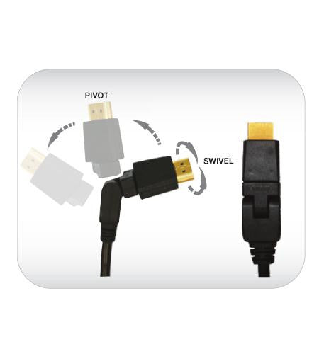 Nuvelli Nu-nuv9400-12 12 Foot Pivoting Hdmi Cable