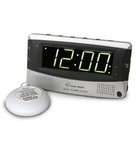 Sonic Bomb Sa-sbd375ss Dual Alarm Clock W/ Bed Shaker