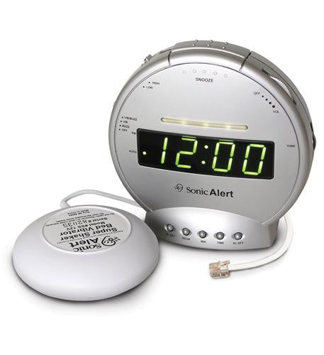 Sonic Bomb Sa-sbt425ss Alarm Clock With Phone Sig And Vib