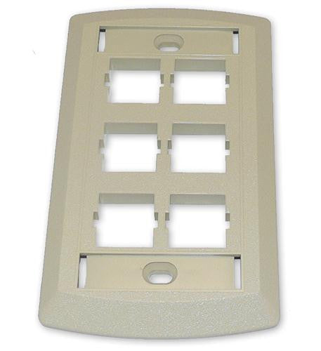 Suttle 1 Se-star500s6-52 Suttle 6 Outlet Face Plate - Ivory