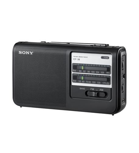 Sony Sy-icf-38 Portable Am/fm Radio Black