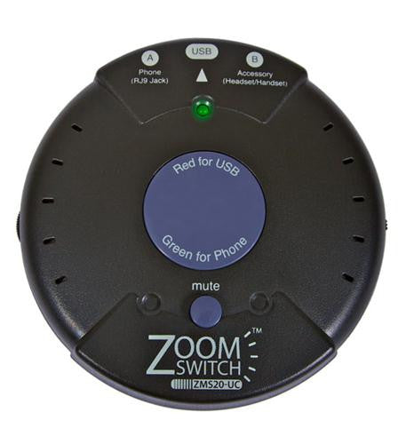 Zoom Zm-zms20-uc Zoomswitch Headset With Mute