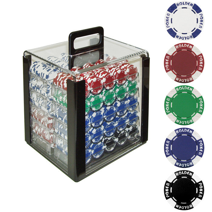 Trademark Commerce 10-1055-1car 1000 11.5g Holdem Poker Chip Set W/acrylic Carrier
