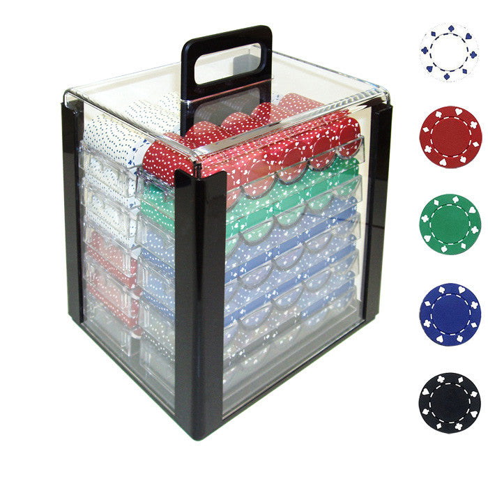 Trademark Commerce 10-1080-1car 1000 11.5g Suited Design Poker Chips In Acrylic Carrier