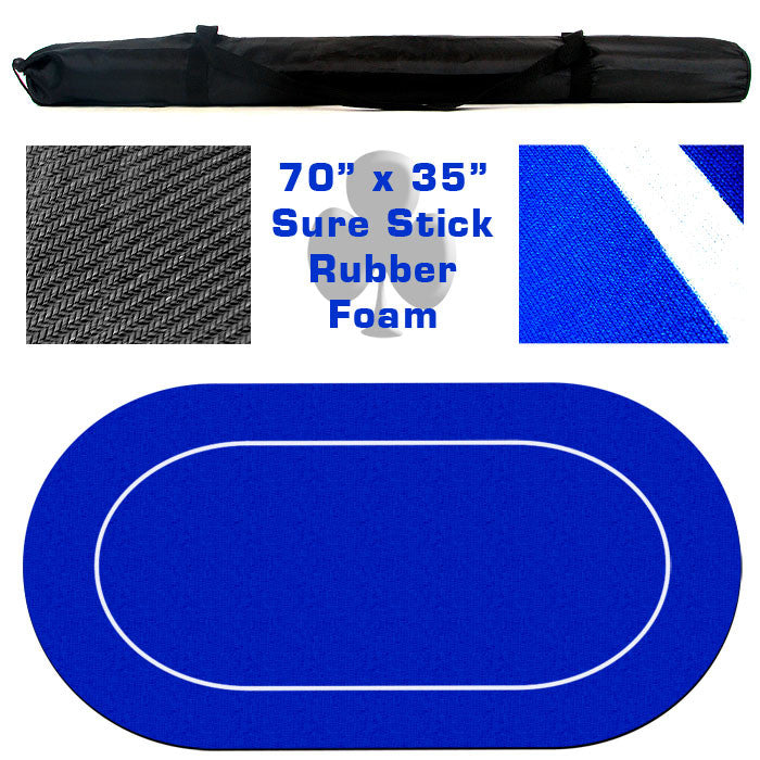 Trademark Commerce 10-1257 Poker Texas Holdem Table Layout Rubber Foam 70 Inch