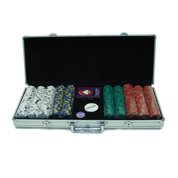 Trademark Commerce 10-1500-5001s 500 13 Gm Pro Clay Casino Chips W/ Aluminum Case