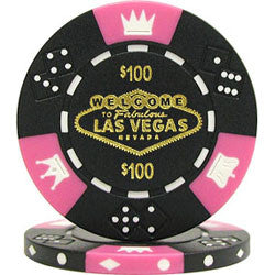 Trademark Poker 10-19lv Fabulous Las Vegas Tri-color Triple Crown 11.5g Poker Chips