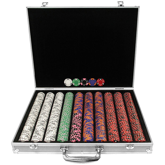 Trademark Poker 10-19lv-1ks 1000 Fabulous Las Vegas Tri-color Triple Set W/aluminum Case