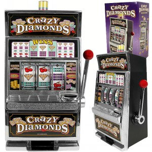 10-41740-100 Crazy Diamonds Slot Machine Bank With 100 Tokens