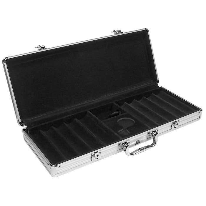 Trademark Commerce 10-5001s 500 Capacity Aluminum Chip Case - Black Interior