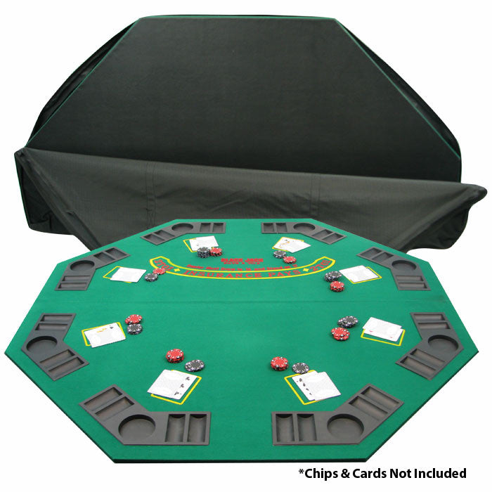 Trademark Commerce 10-8221t Solid Wood 2 Fold Poker/blackjack Tabletop - Single Sided