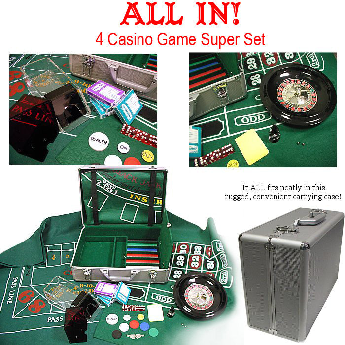 Trademark Commerce 10-allinone 370 Piece All In- The 4 Casino Game Super Set