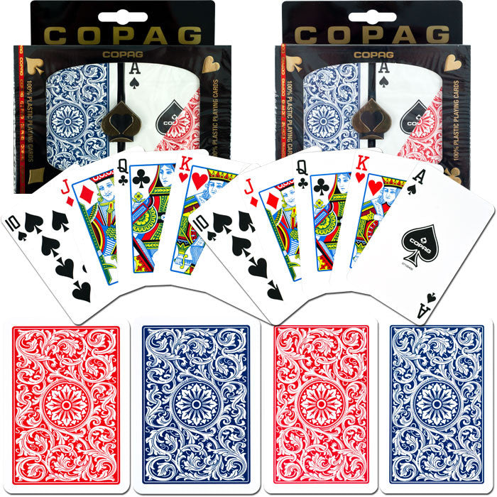 Trademark Commerce 10-bp765r-2 Copag Poker & Bridge Regular Index - Blue/red - Set Of 2