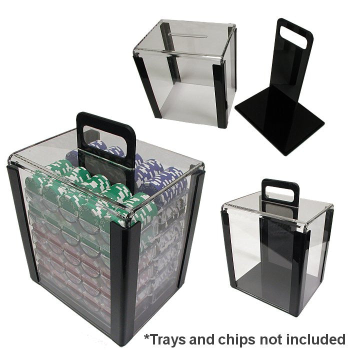 Trademark Commerce 10-carrier 1000 Chip Capacity Clear Acrylic Carrier