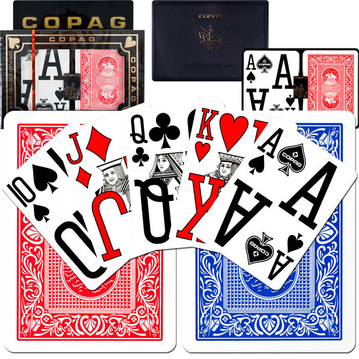 Trademark Commerce 10-p8820m Copag Poker Size Magnum Index - Blue*red Setup
