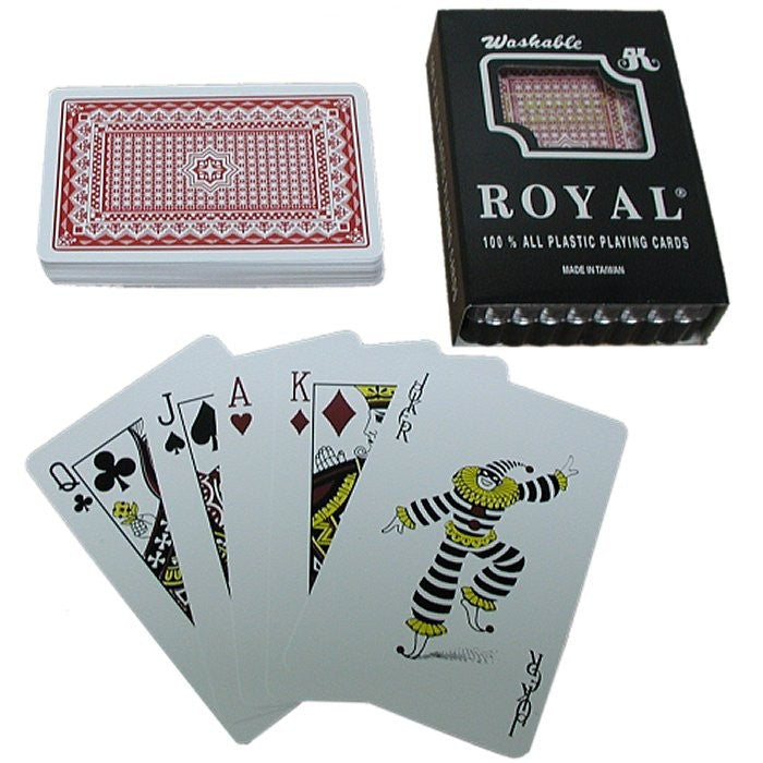 Trademark Poker 10-plastic1r One Red Deck- Royal 100% Plastic Playing Cards /star Pattern