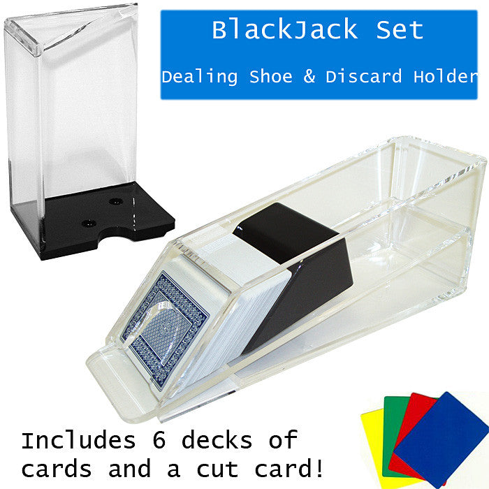 Trademark Commerce 10-shoehold6 Blackjack Dealing Shoe & Discard Holder - 6 Deck