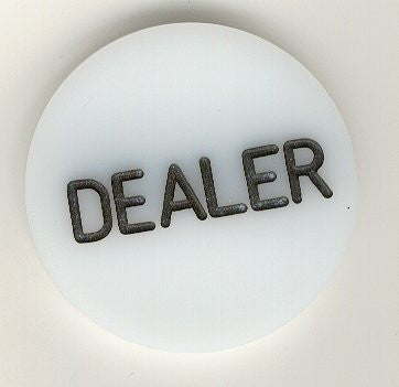 Trademark Poker 1315148 Professional Acrylic Dealer Button - 2" X 1/4"