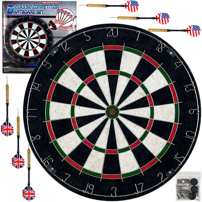 Trademark Commerce 15-2001 Tgt Pro Style Bristle Dart Board Set W/ 6 Darts & Board
