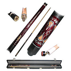 Trademark Commerce 40-624west Old Western Saloon 2 Pc Pool Cue Stick With Case