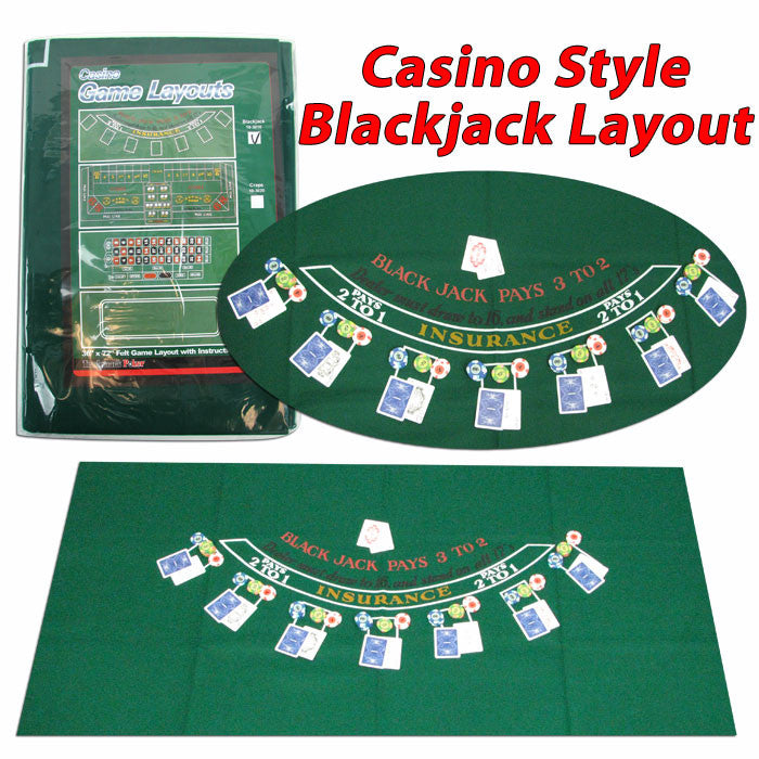 405694 Blackjack Layout 36 X 72 Inch