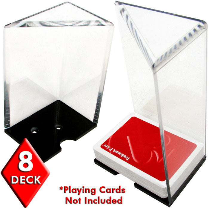 439661 8 Deck Professional Grade Acrylic Discard Holder With Top