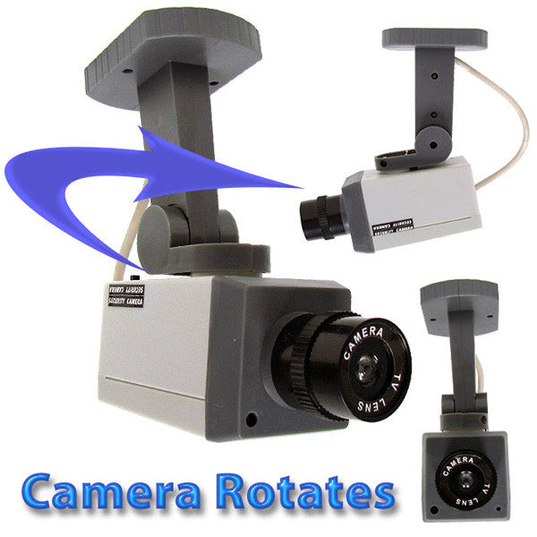 Rotating Imitation Security Camera With Led Light
