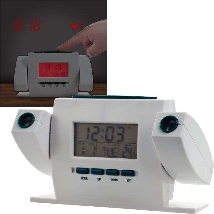 72-6066 Dual Projection Alarm Clock With Fm Radio