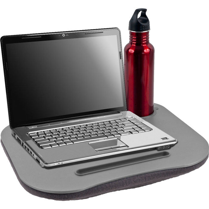 Trademark Commerce 72-698005 Laptop Buddyt Gray Cushion Desk W/ Pen & Cup Holder