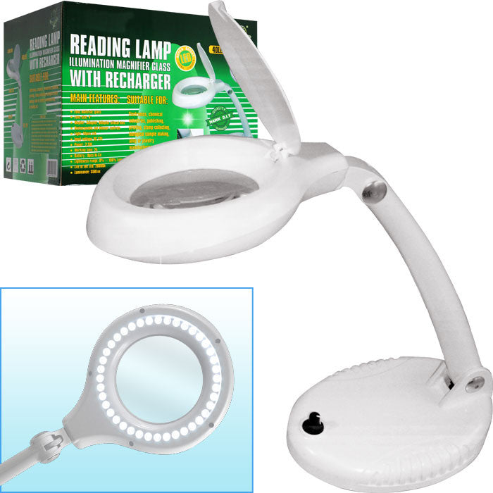 Trademark Commerce 72-mg9259 Trademark Tools Illuminated Magnifier Glass W/ Recharger