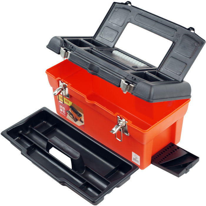 Trademark Commerce 75-20105 Trademark Tools Utility Box W/ 7 Compartments & Tray