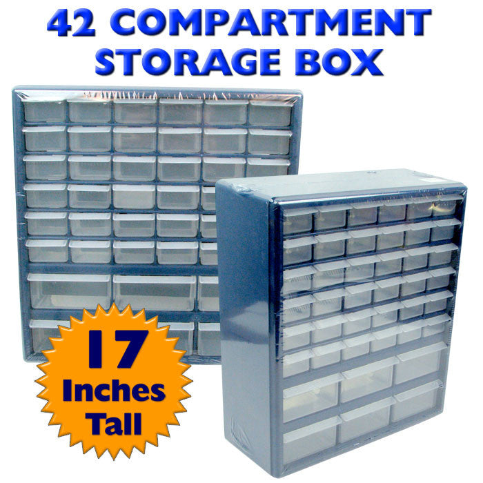 Trademark Commerce 75-3021 Trademark Tools Deluxe 42 Drawer Compartment Storage Box