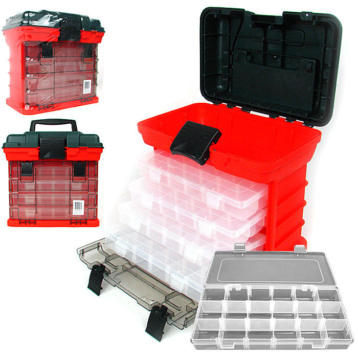 Trademark Commerce 75-3182 Trademark Tools 73 Compartment Durable Plastic Storage Tool