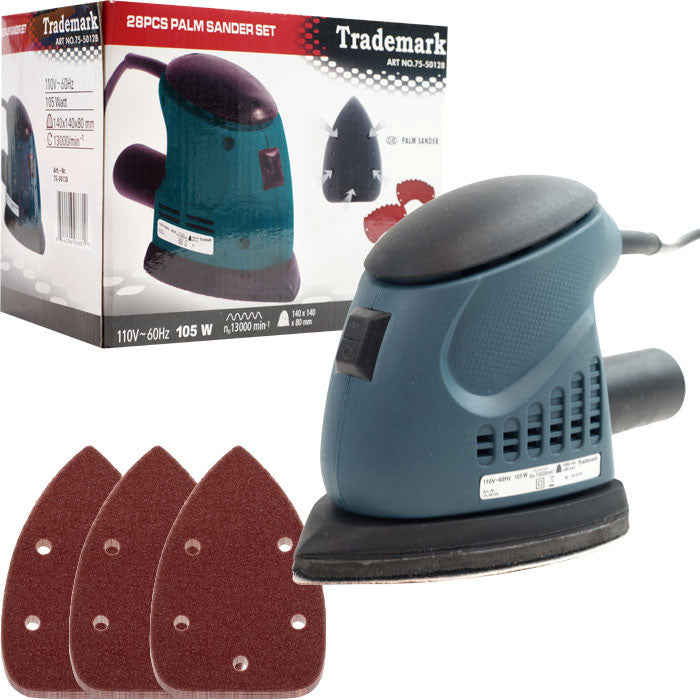 Trademark Commerce 75-50128 Trademark Tools Mouse Sander Set - 28 Pc.