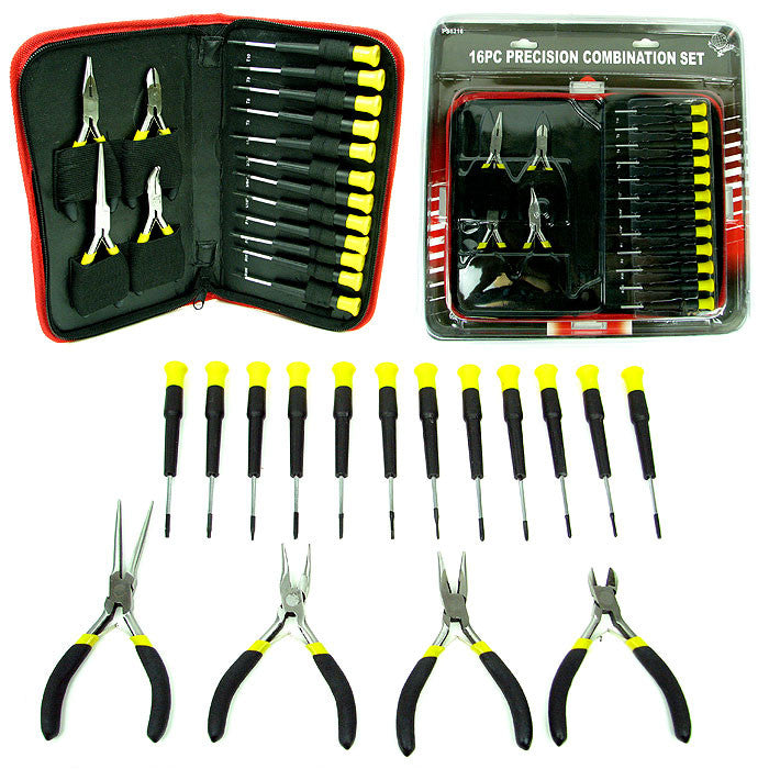 Trademark Commerce 75-5216 Trademark Tools 16 Piece Precision Jewelers Tool Set With C
