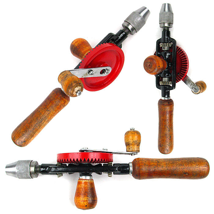 Trademark Commerce 75-5400 Trademark Tools Antique-like Manual Hand Drill - Uses 1/4 B
