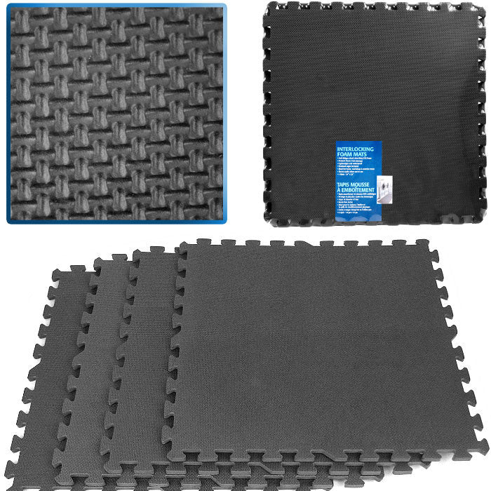 Trademark Commerce 75-6402 Trademark Tools Ultimate Comfort Black Foam Flooring -16 Pc