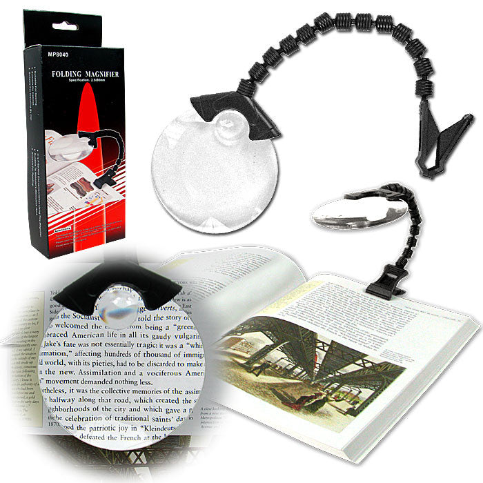 Trademark Tools 75-8040 Trademark Tools Hands Free Flex Neck Magnifier W/ Clip