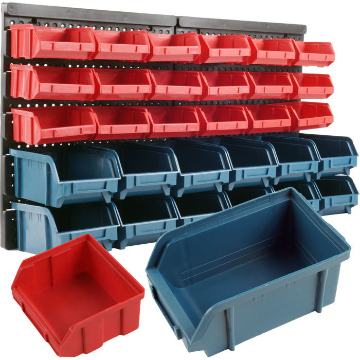 Trademark Commerce 75-92226 Trademark Tools 30 Bin Wall Mounted Parts Rack