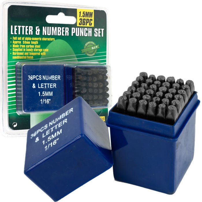 Trademark Commerce 75-tz9093 Trademark Tools Letter And Number Punch Set - 1/16 Inch