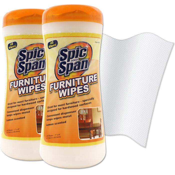 80-00819-2 Spic And Spanr Furniture Wipes - Set Of 2 - 80 Wipes